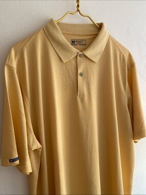 Bermuda Sands Men's Short-Sleeve Polo in Light Golden Yellow